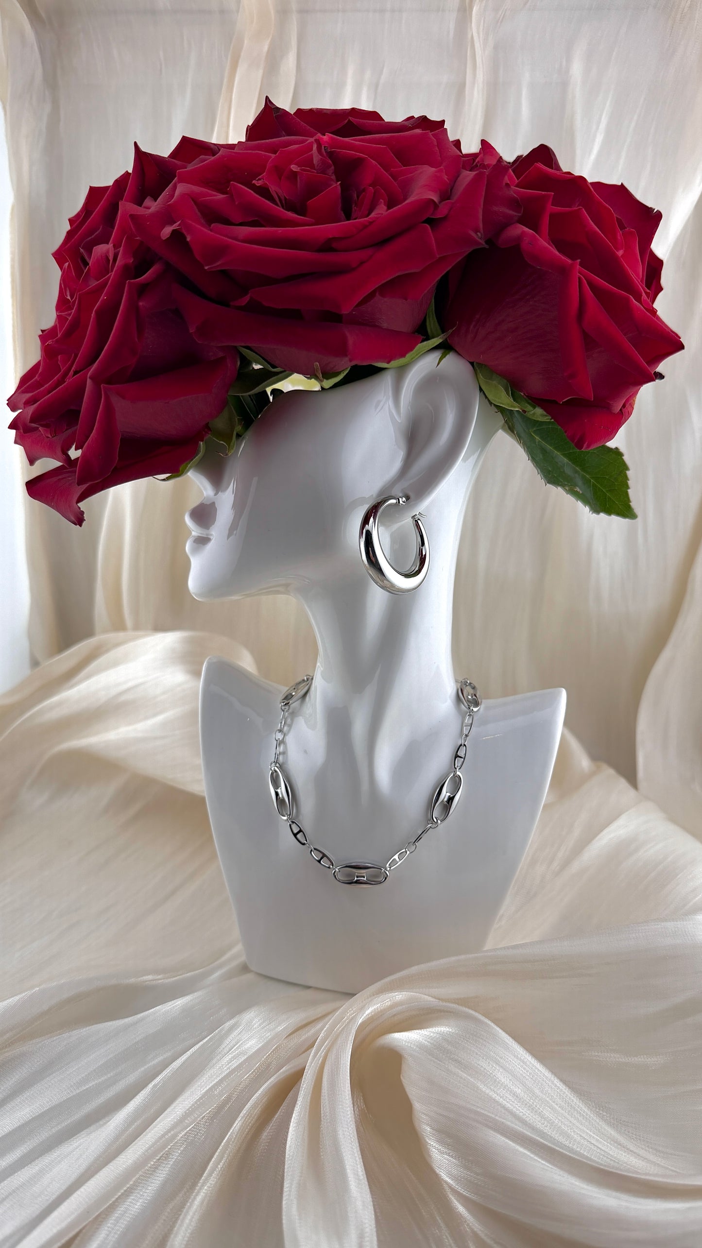 Boucles d’oreilles Giulia - créoles acier inoxydable