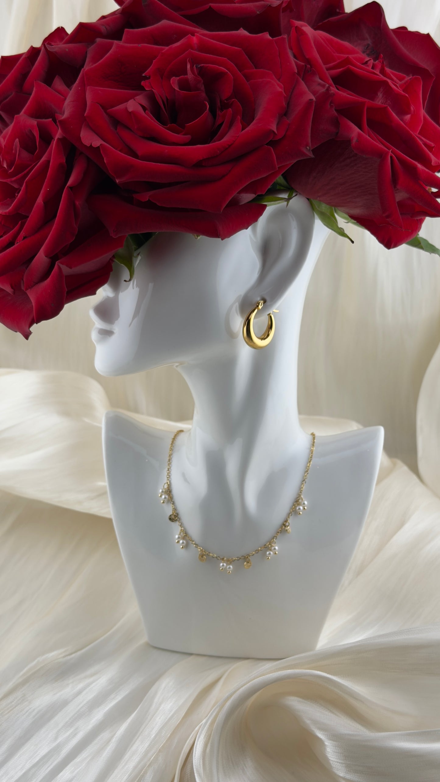 Collier Diana - acier inoxydable doré