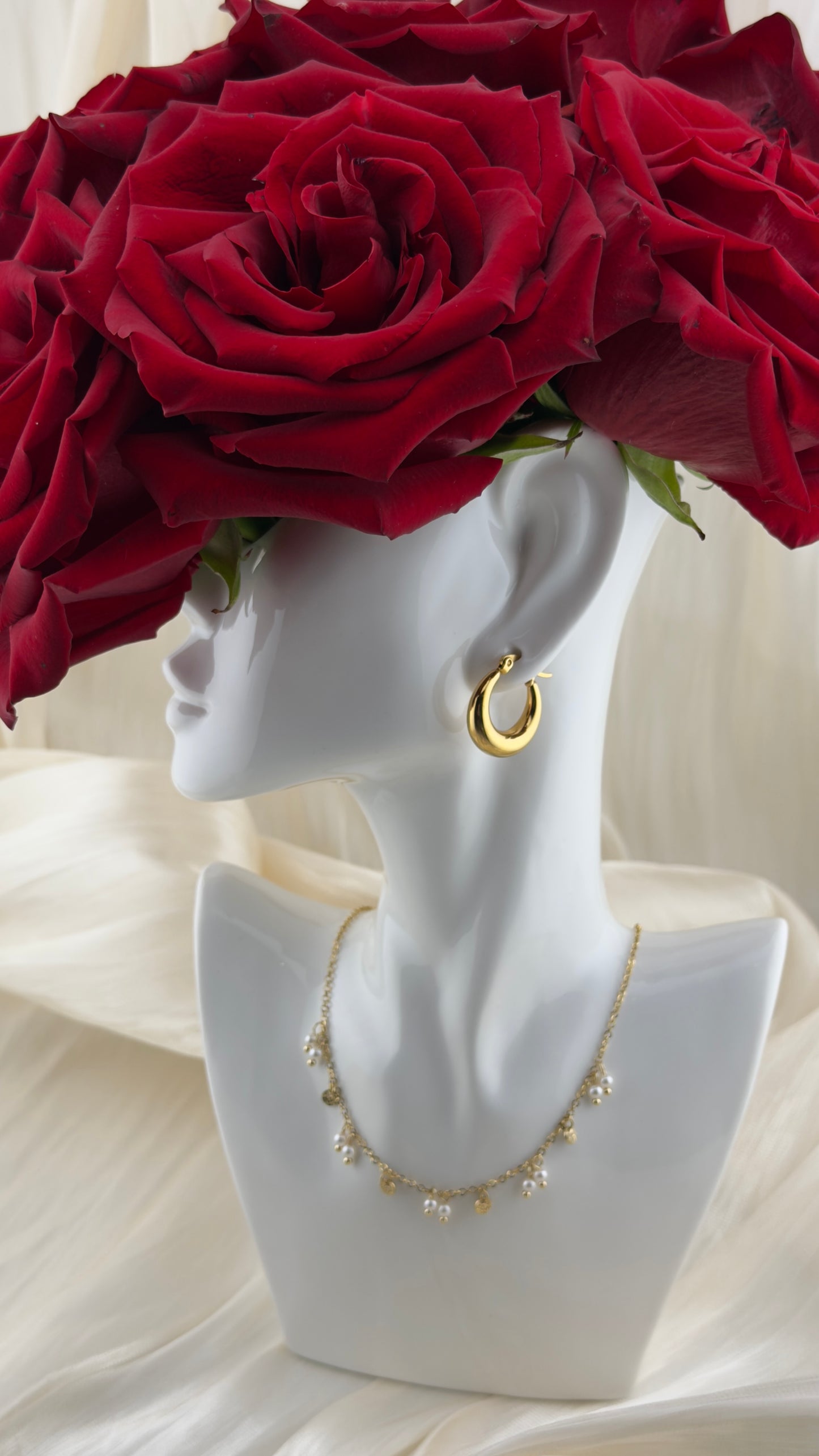 Collier Diana - acier inoxydable doré